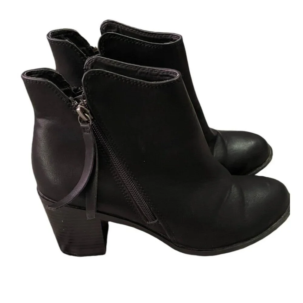 Ana Faux Leather Ankle Boots‎